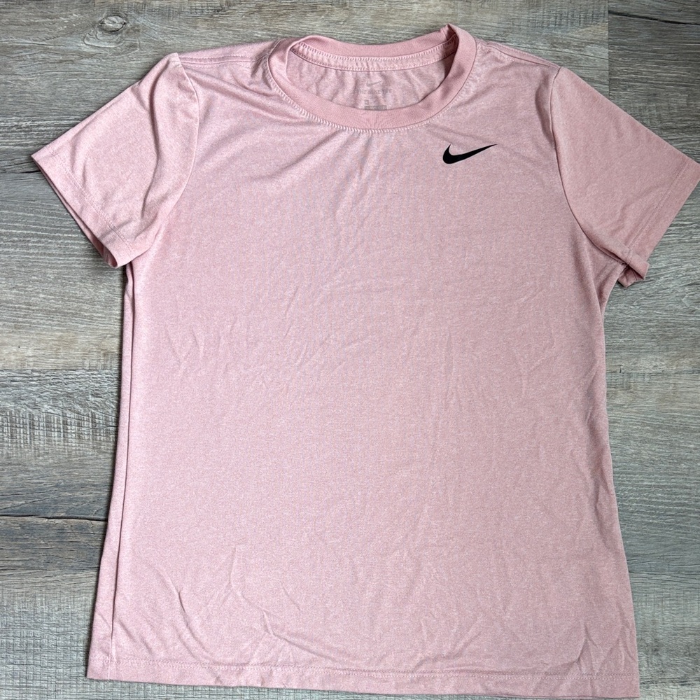 Nike Women's Dr Fit Blush Pink Athletic Short Sleeve Tee - Picture 4 of 6
